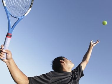 Picture yourself playing tennis. 