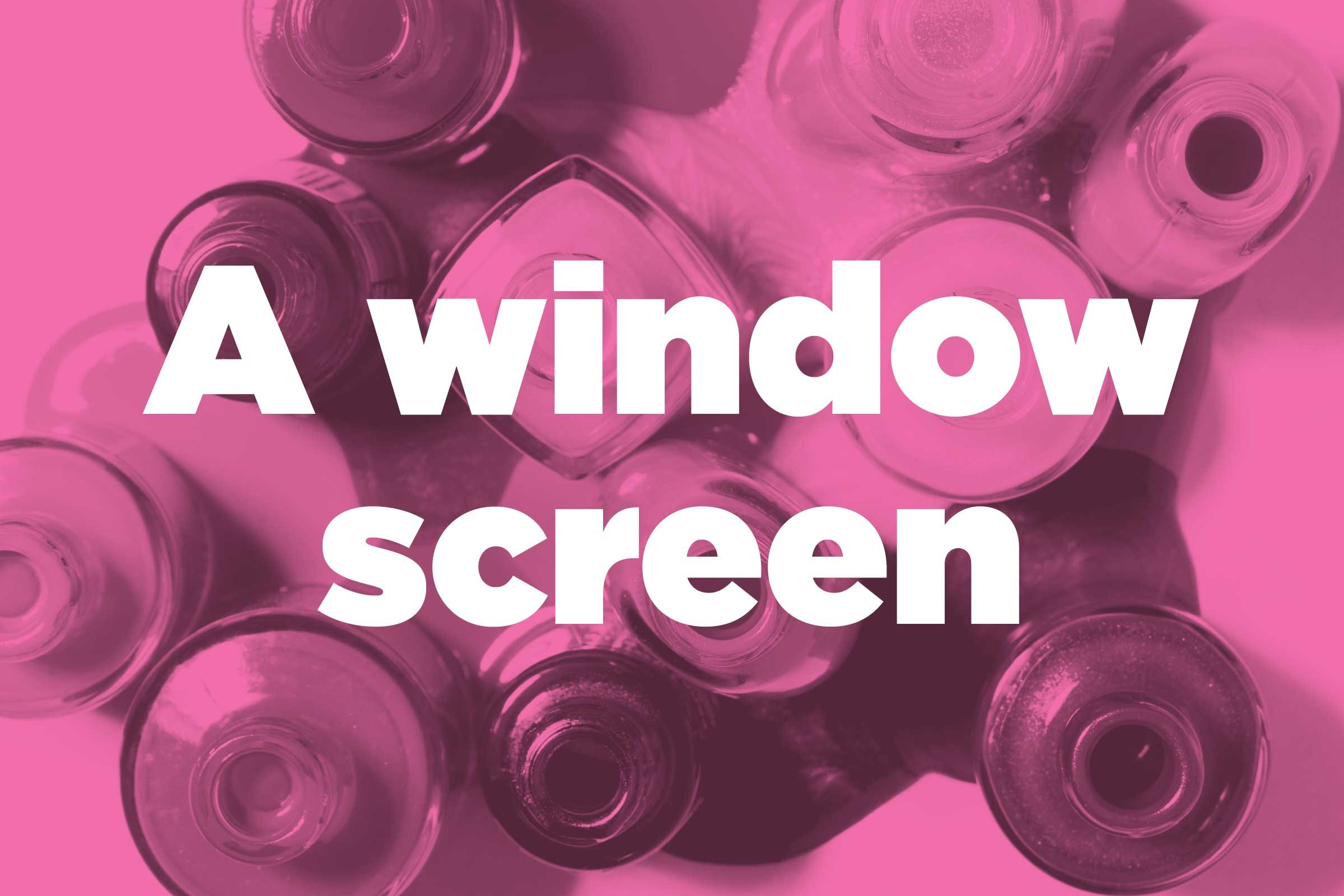 Fix a window screen