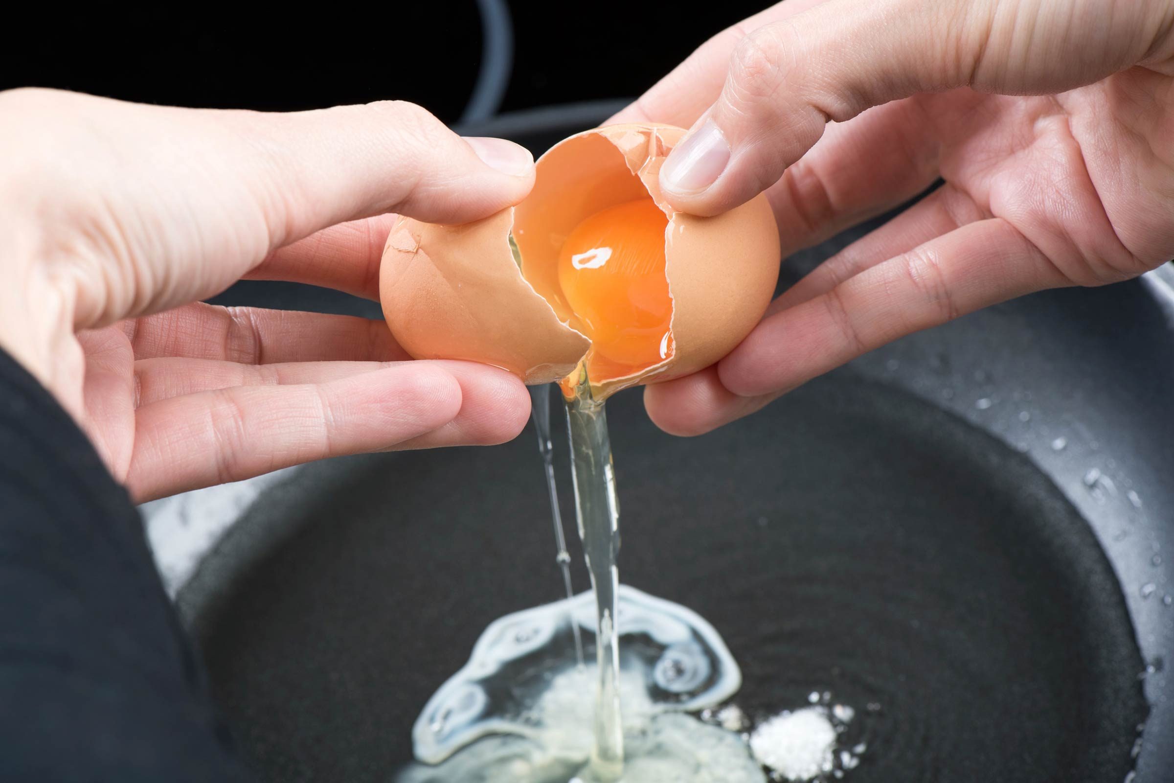 You eat egg whites instead of whole eggs