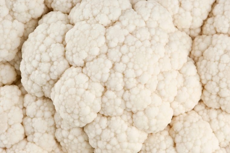 Cauliflower close-up texture