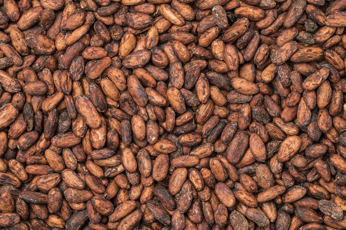 Cocoa beans background
