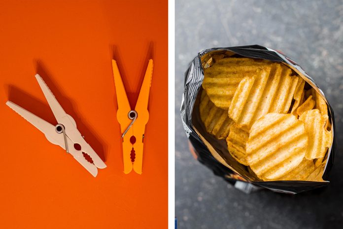 Clothes hangers as chip clips