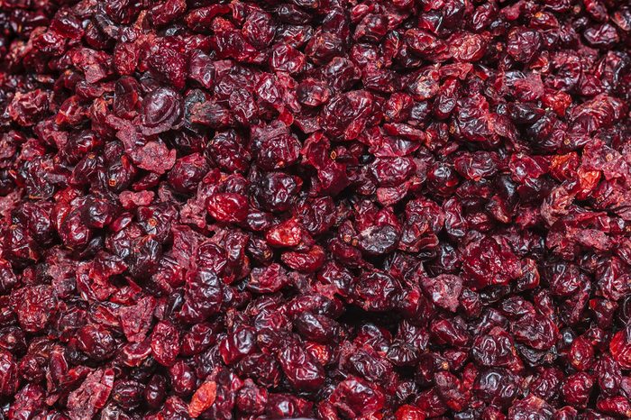 A group of dried cranberries. pattern