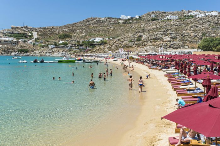 Super paradise beach, Mykonos, Greece June 2017