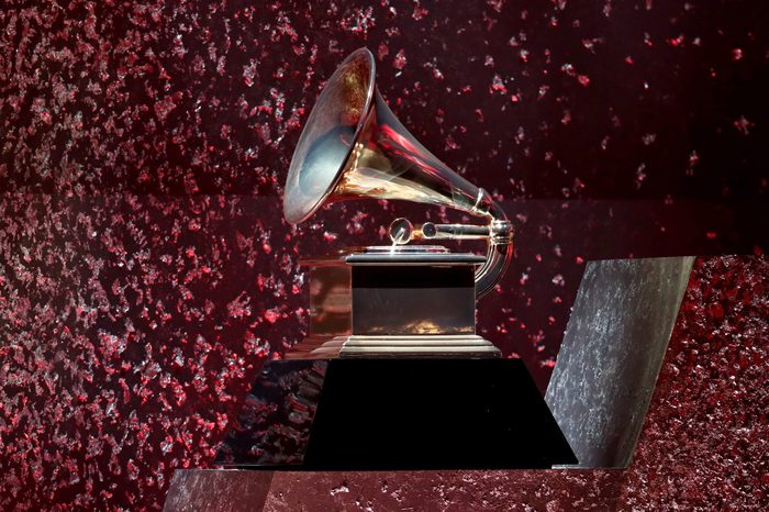 A GRAMMY statue is displayed during Motown 60: A GRAMMY Celebration at Microsoft Theater on February 12, 2019 in Los Angeles, California.