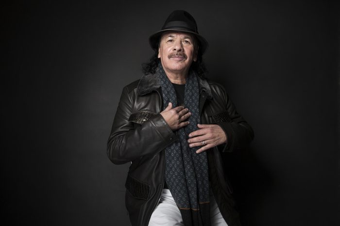 Executive producer Carlos Santana poses for a portrait to promote the film, "Dolores", at the Music Lodge during the Sundance Film Festival, in Park City, Utah