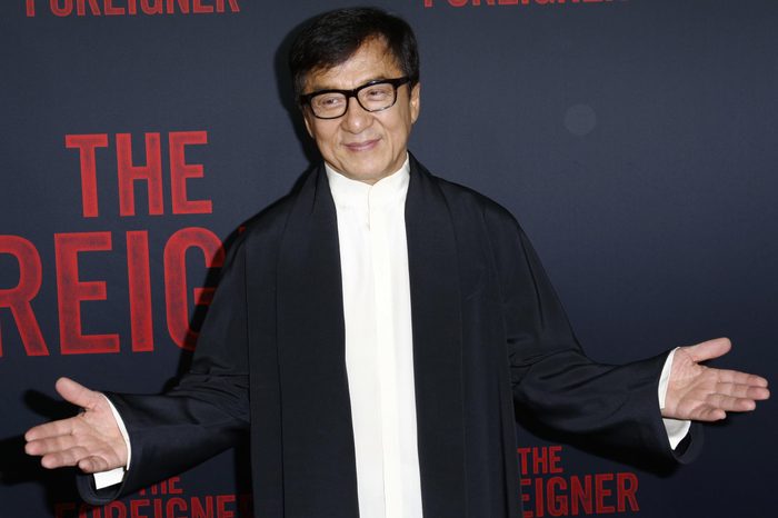 Jackie Chan arrives at the LA Premiere of "The Foreigner" at the ArcLight Hollywood, in Los Angeles