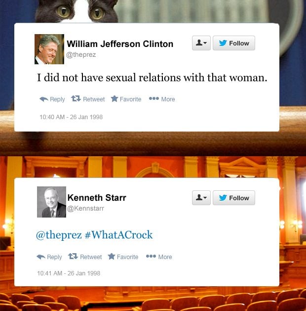 Bill Clinton funny tweets sexual relations