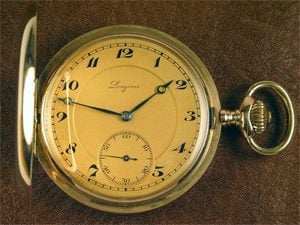 English: An old pocket gold watch