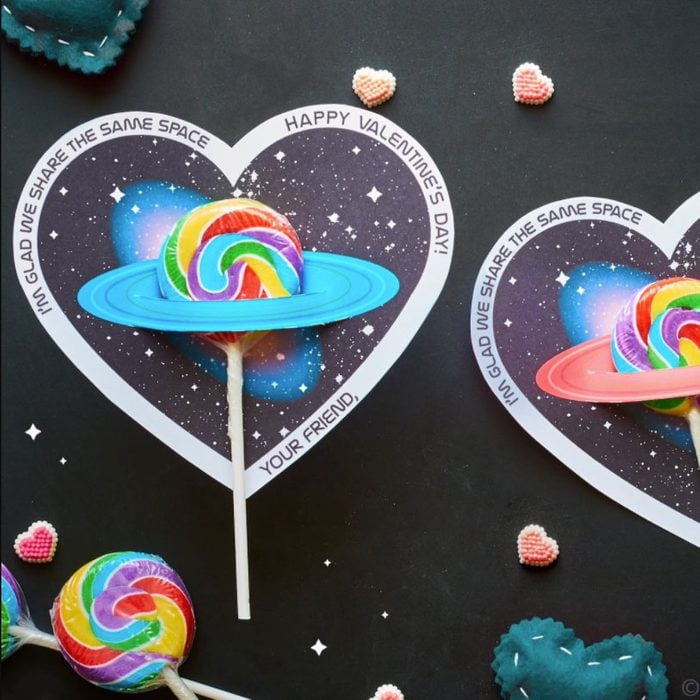 Outer Space Valentines Day Card