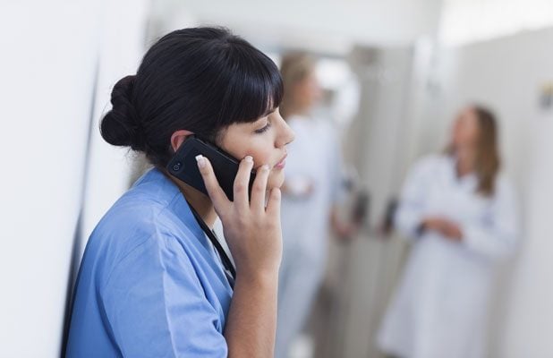 nurse on phone