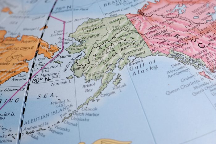 Macro Globe Map Detail 22 Alaska