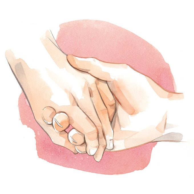 illustration of holding hands