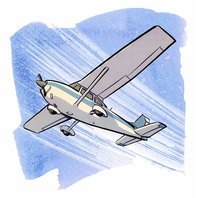 illustration of a vintage airplane