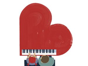 heart piano