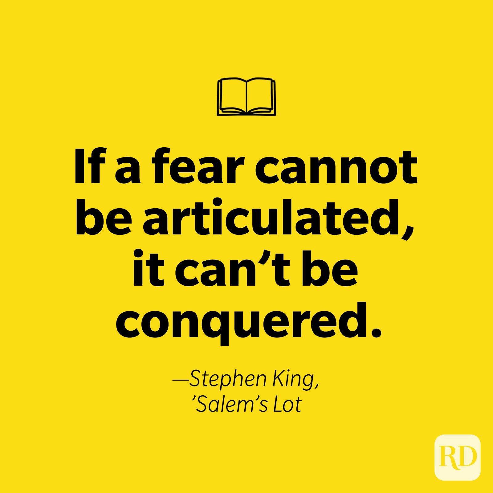 if a fear cannot be articulated, it can't be conquered