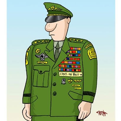 Image result for preparing to join the  military caricature tips