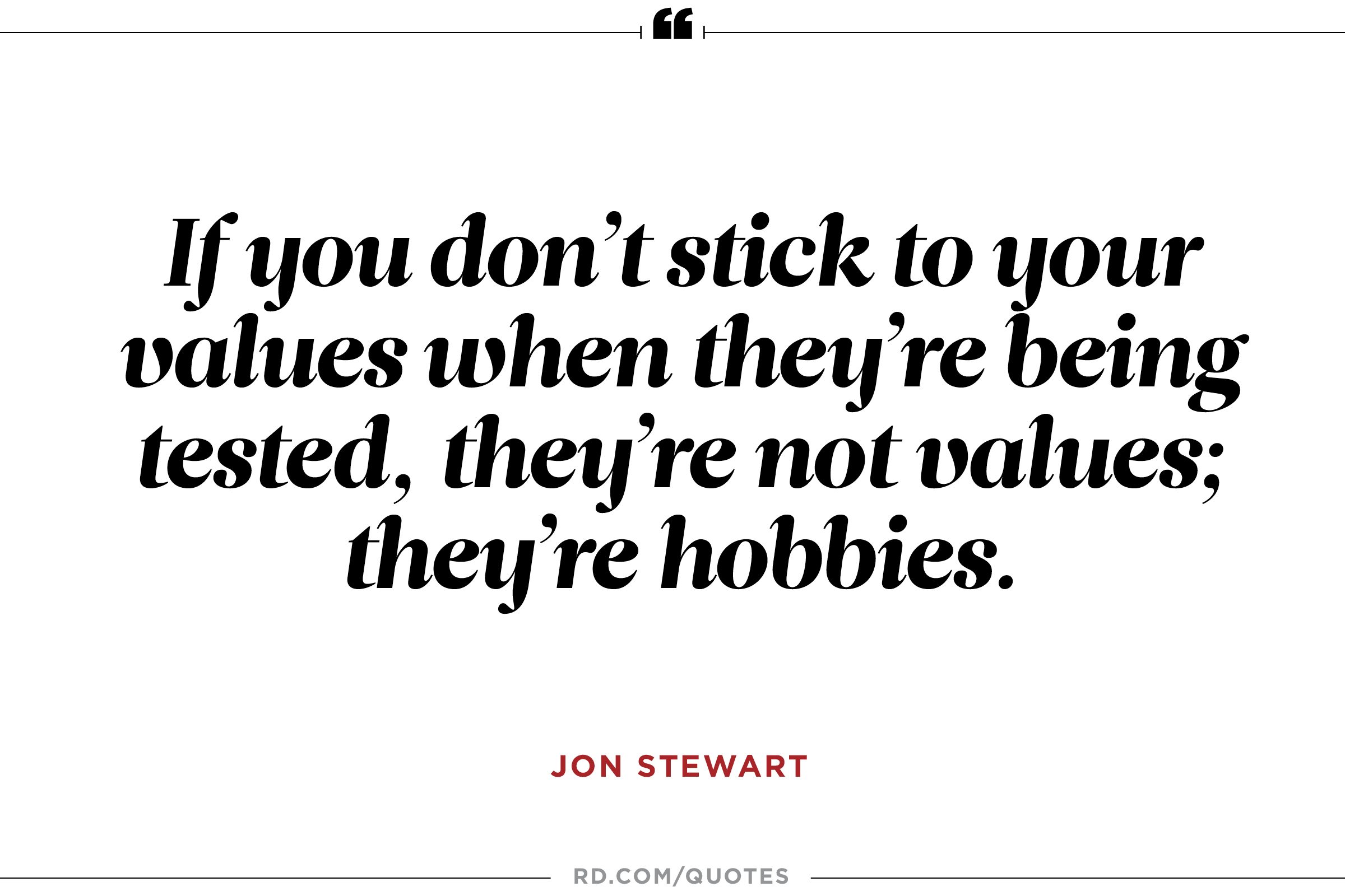 Jon Stewart on Values