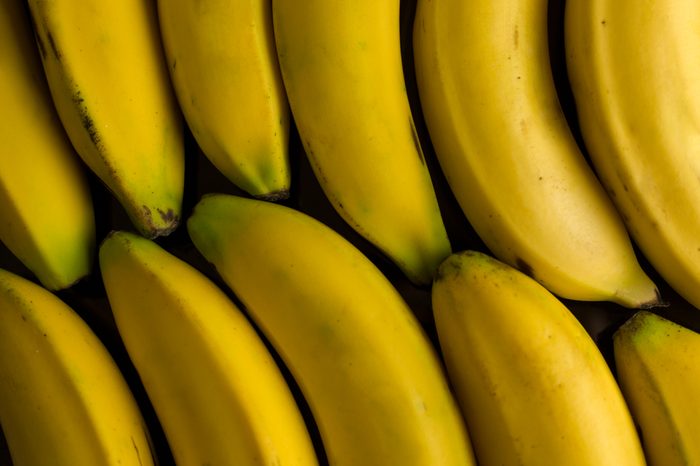 Bananas isolated on black background