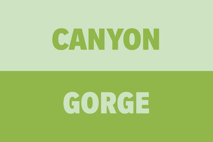 Canyon vs Gorge