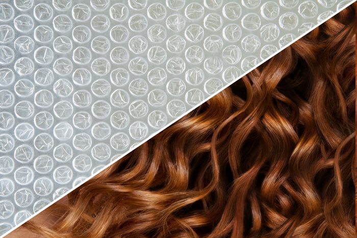 curly hair bubble wrap