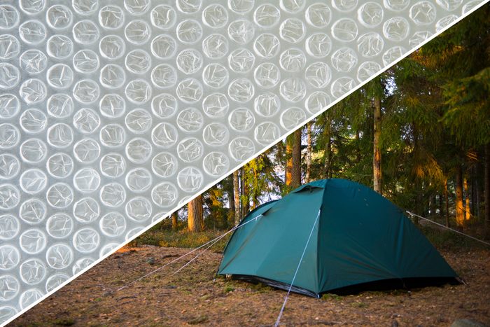 tent camping bubble wrap uses