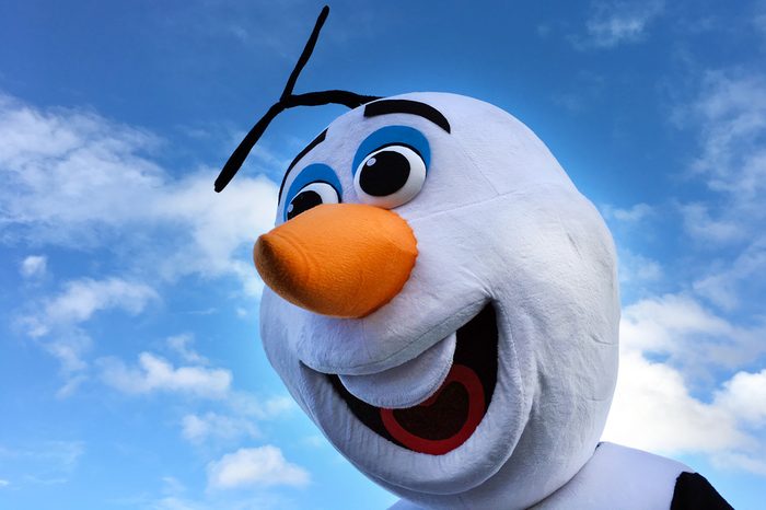 AUCKLAND - JUN 18 2017:Olaf snowman, fictional character from the 2013 animated film Frozen, produced by Walt Disney Animation Studios.