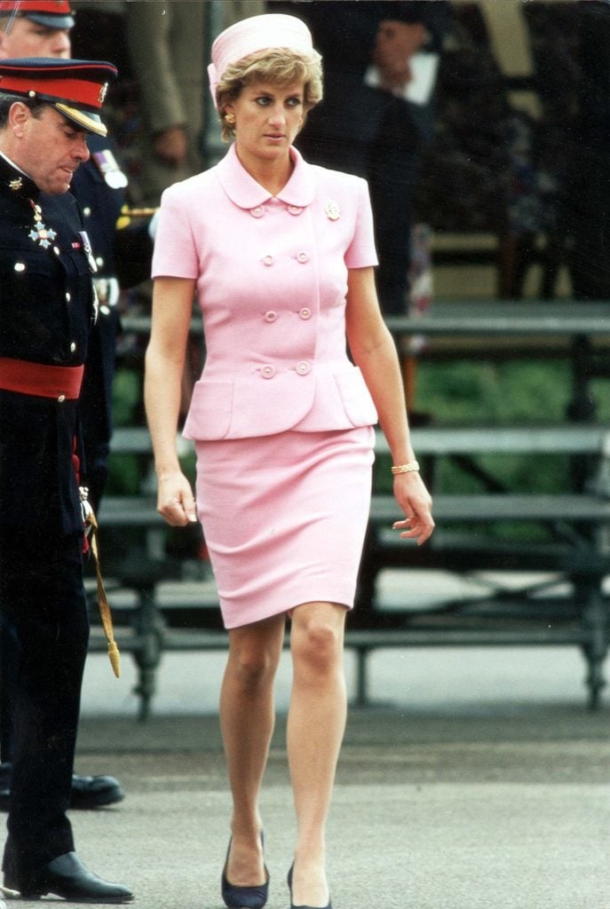 Diana Princess Of Wales Arrives For Inspection Of 2nd Battalion Of The Princess Of Wales Royal Regiment At Howe Barracks Canterbury Kent.