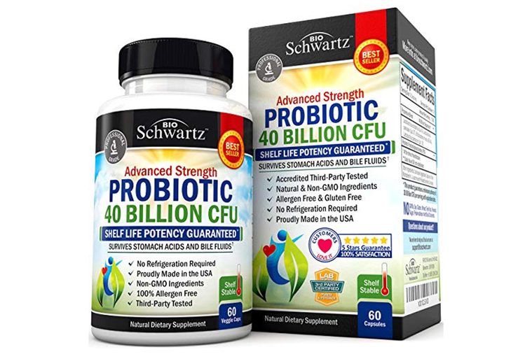 Probiotic 40 Billion CFU. Potency until Expiration - Patented Delay Release, Shelf Stable - Lactobacillus Acidophilus - Gluten Dairy Free for Women Men - No Refrigeration – Digestive Health