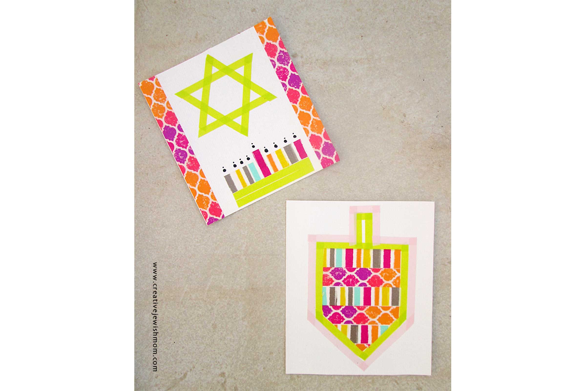 Make Fun Chanukah Cards With Washi Tape! - creative jewish mom