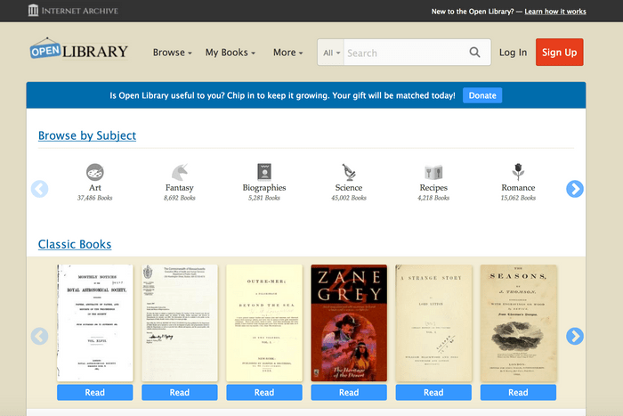 open library_free book sites