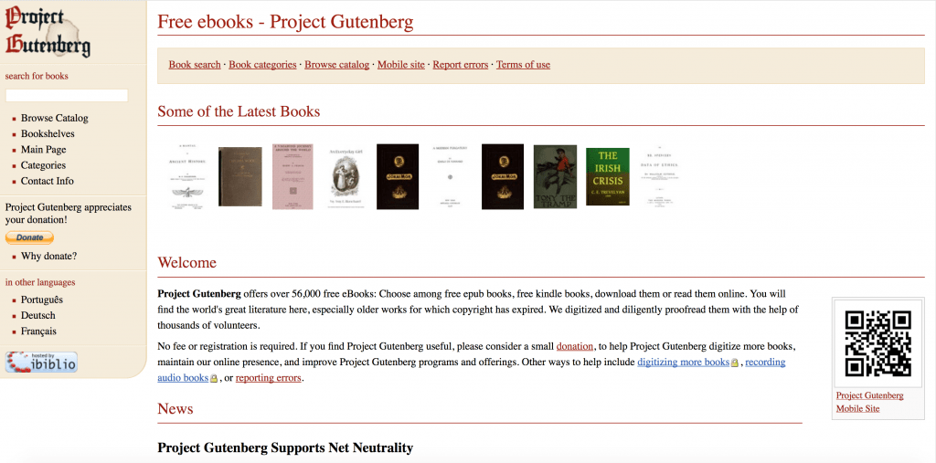 project gutenberg_free book sites