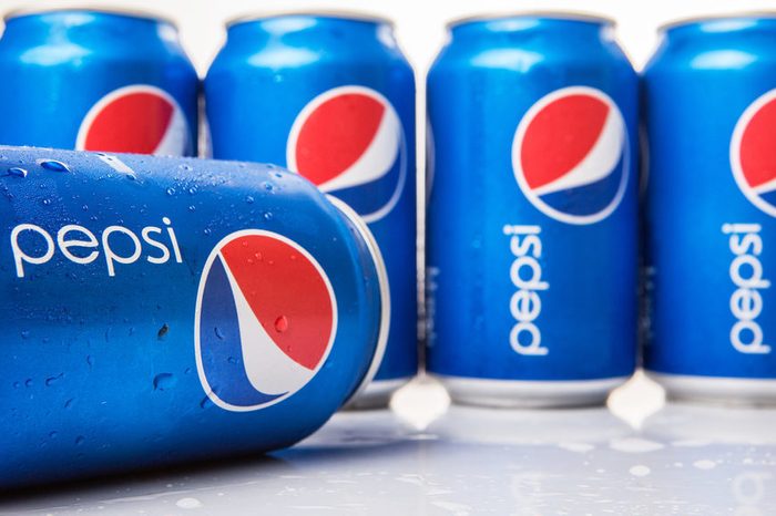 KUALA LUMPUR, MALAYSIA - FEBRUARY 2ND 2015. Cans of Pepsi drinks. Pepsi is a carbonated soft drink produced and manufactured by PepsiCo Inc. an American multinational food and beverage company.