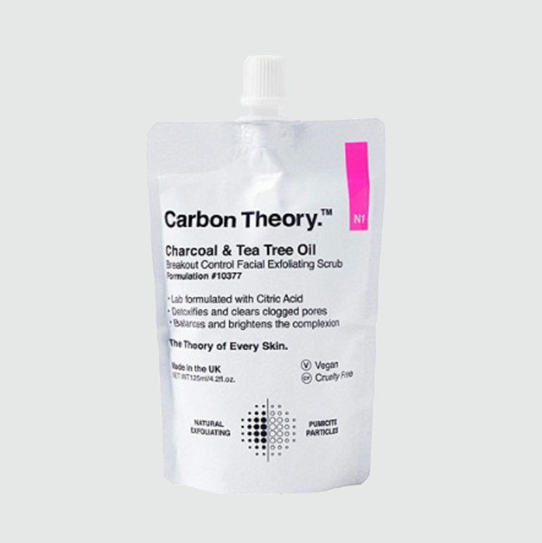 Carbon Theory. Charcoal & Tea Tree Oil Breakout Control Facial Exfoliating Scrub