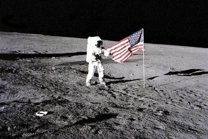 U.S. flag on the Moon