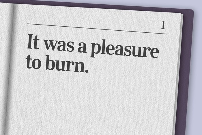 "It was a pleasure to burn."