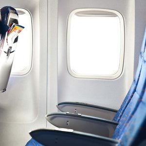 row of airplane seats