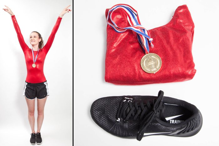 Olympic gymnast gold medal halloween costume
