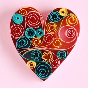 handmade paper quilling heart