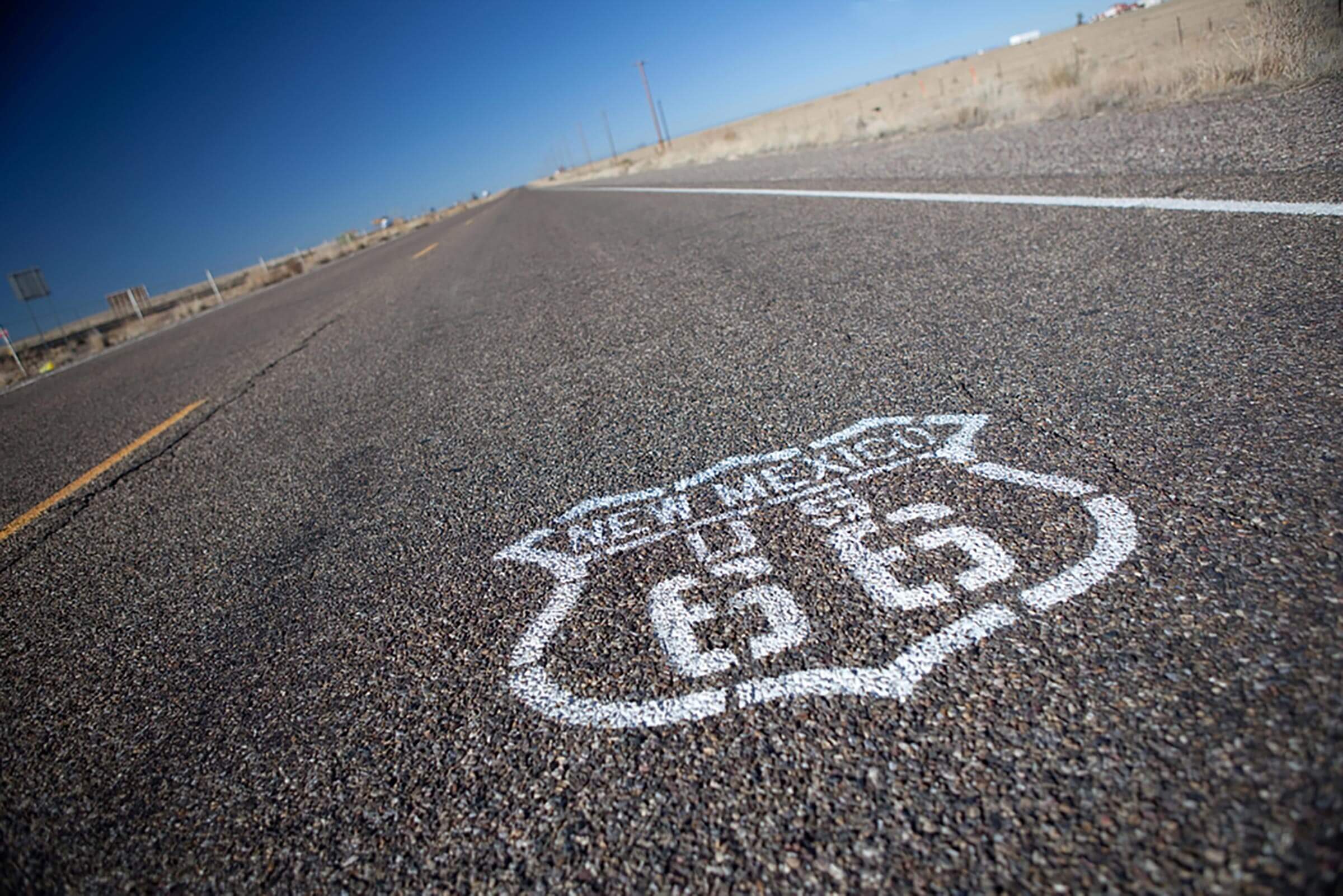 Stretch of Route 66 in New Mexico Plays "America the ...