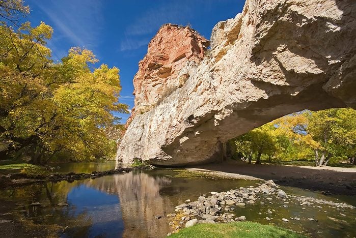 a hidden gem in Wyoming: Ayres Natural Bridge, Douglas