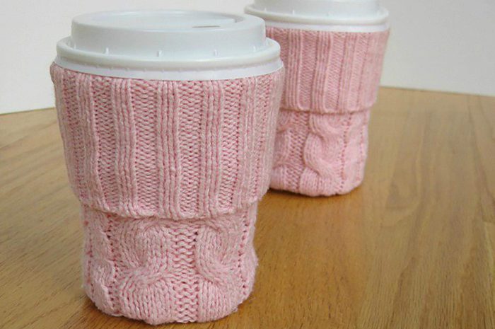 sweater cup sleeve diy gift