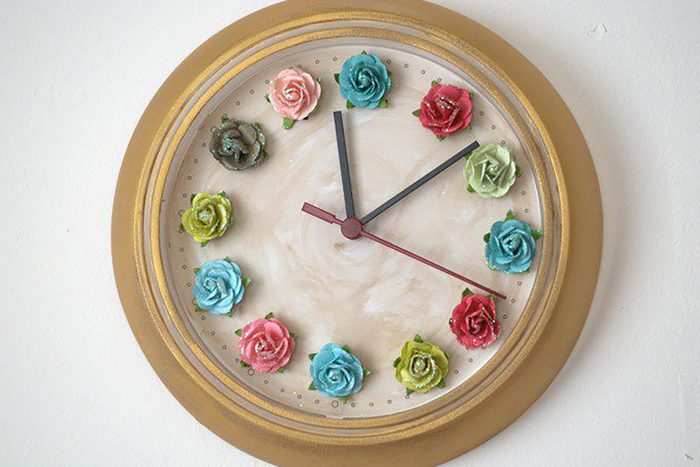 diy flower clock gift