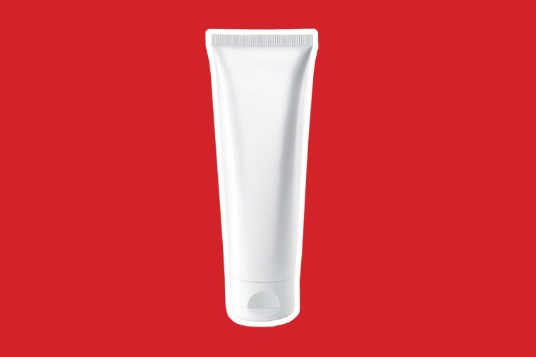 tube of lotion or ointment with blank label
