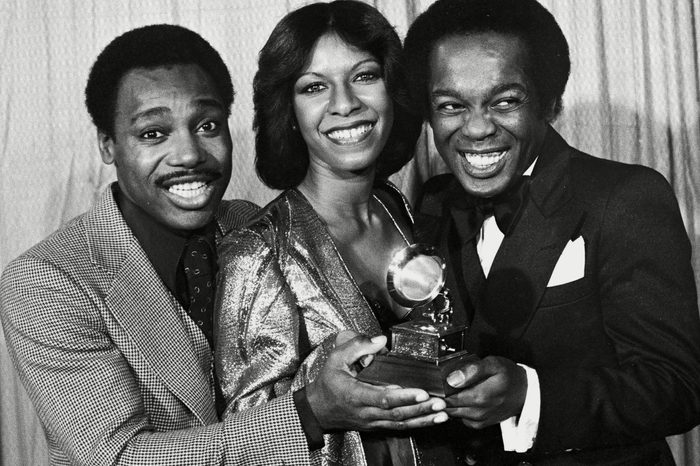 George Benson, Natalie Cole, and Lou Rawls are shown at the Grammy Awards in Los Angeles 23 Feb 1978