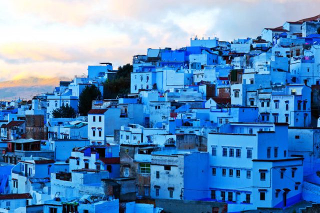 Medina of Chefchaouen, Morocco. Chefchaouen or Chaouen is a city in northwest Morocco. It is the chief town of the province of the same name, and is noted for its buildings in shades of blue