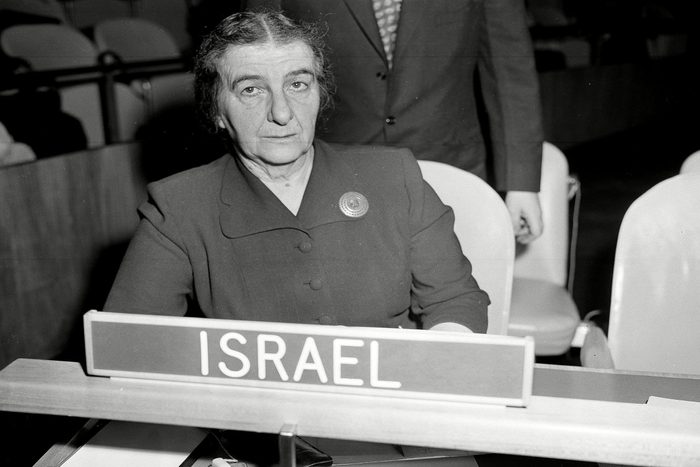 Watchf Associated Press Domestic News New York United States APHS34576 ISRAELI FOREIGN MINISTER IsraelI Foreign Minister Golda Meir is shown at the United Nations General Assembly
