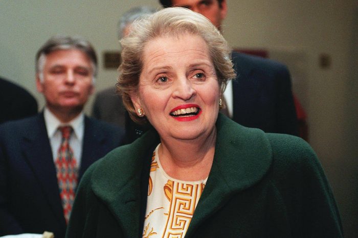 ALBRIGHT United Nations Ambassador Madeleine Albright smiles as she answers questions after a meeting of the Security Council, at the U.N. headquarters in New York. Albright is on the short list to replace outgoing Secretary of State Warren Christopher