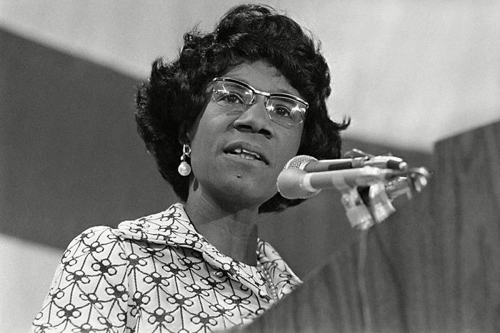 Shirley Chisholm Rep. Shirley Chisholm of New York presents her views in Washington, before the panel drafting the platform for the Democratic National Convention
