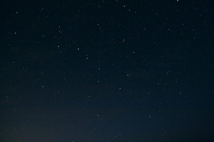 Black night sky plenty of stars with Great Bear